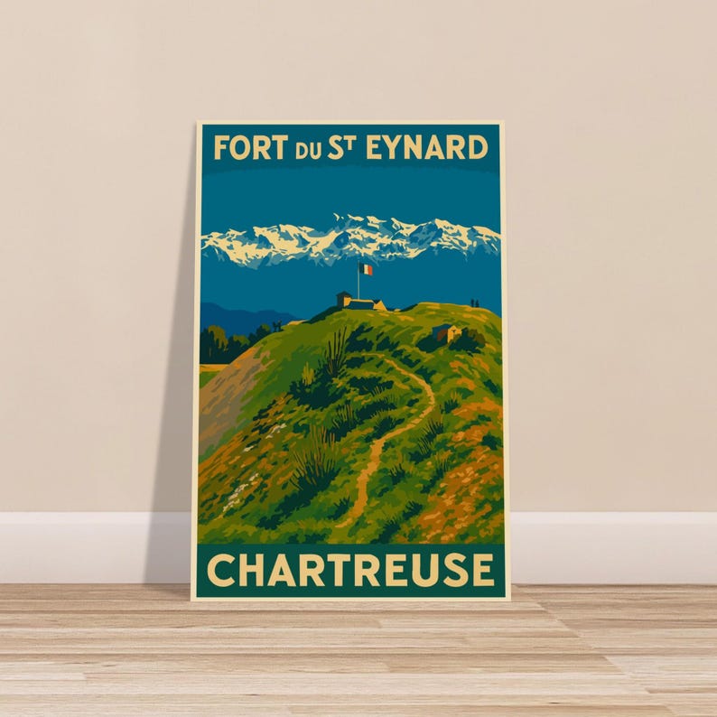 Affiche vintage Le fort du Saint-Eynard