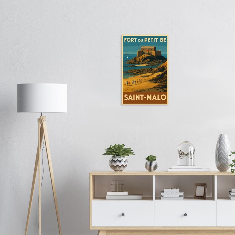 Affiche Saint-Malo, le fort du Petit Bé, vue 2