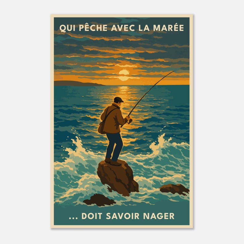 Affiche Le pêcheur audacieux, vue 3
