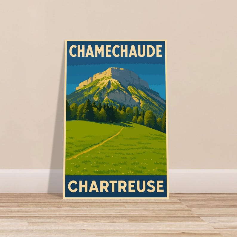 Affiche vintage Chamechaude en été