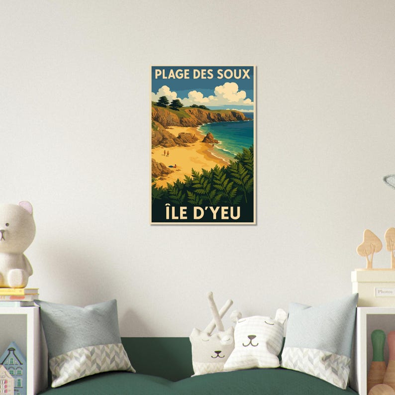 Affiche La plage des Soux, Île d'Yeu, vue 5