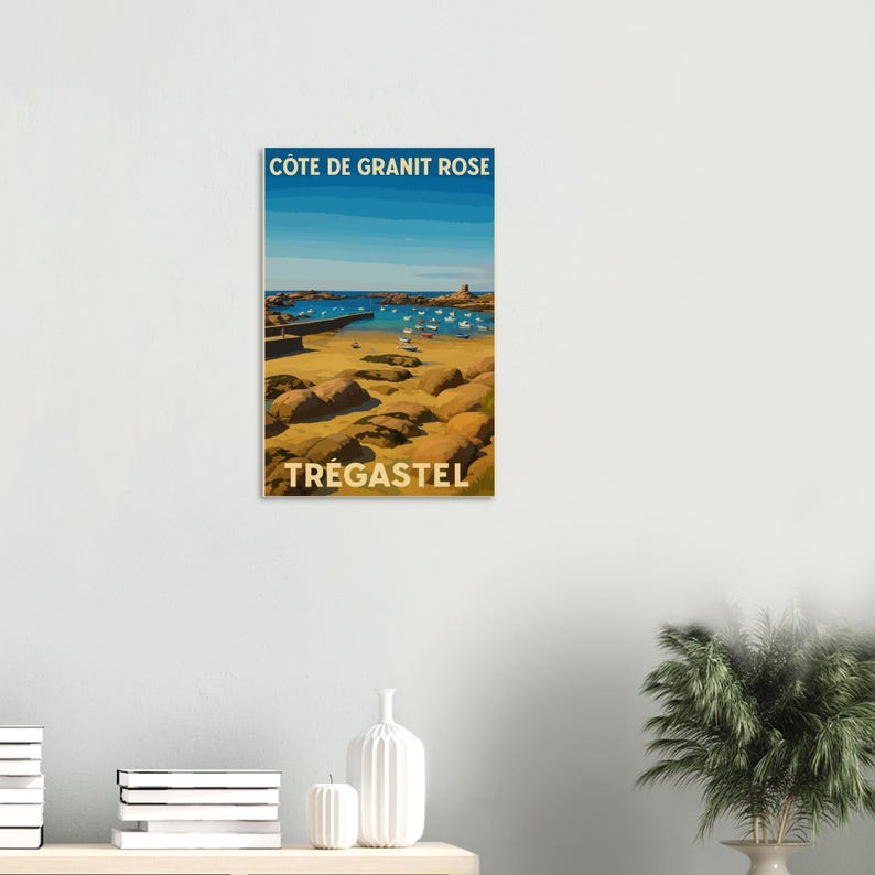 Affiche Trégastel, Côte de Granit Rose, vue 4