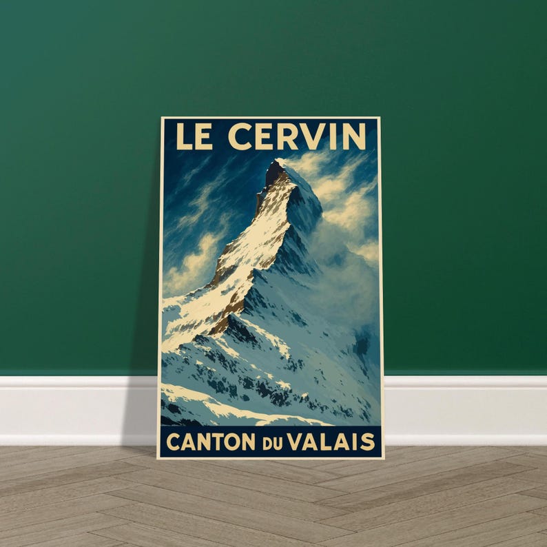 Affiche vintage Le Cervin, Valais