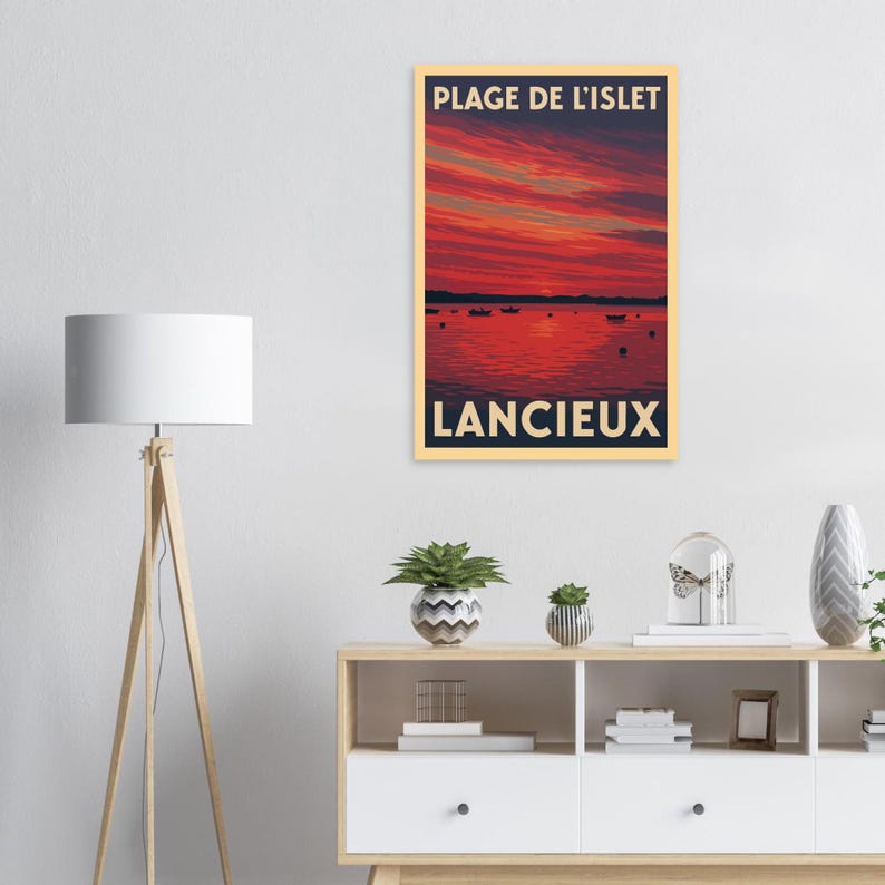 Affiche Coucher de soleil à Lancieux, vue 3