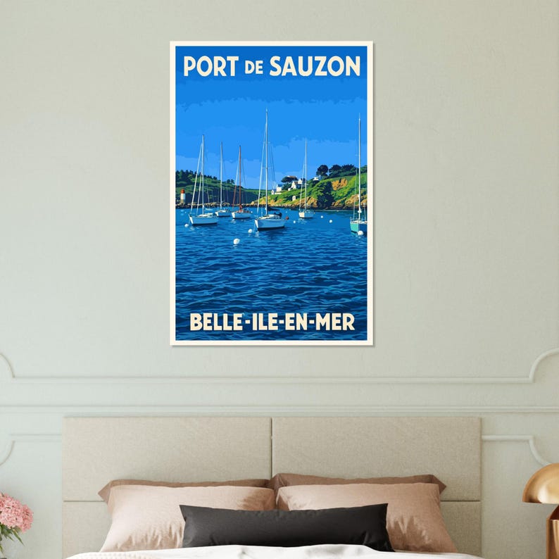 Affiche Le port de Sauzon, vue 4