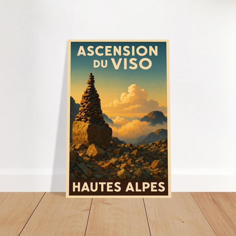 Affiche vintage L'ascension du Viso