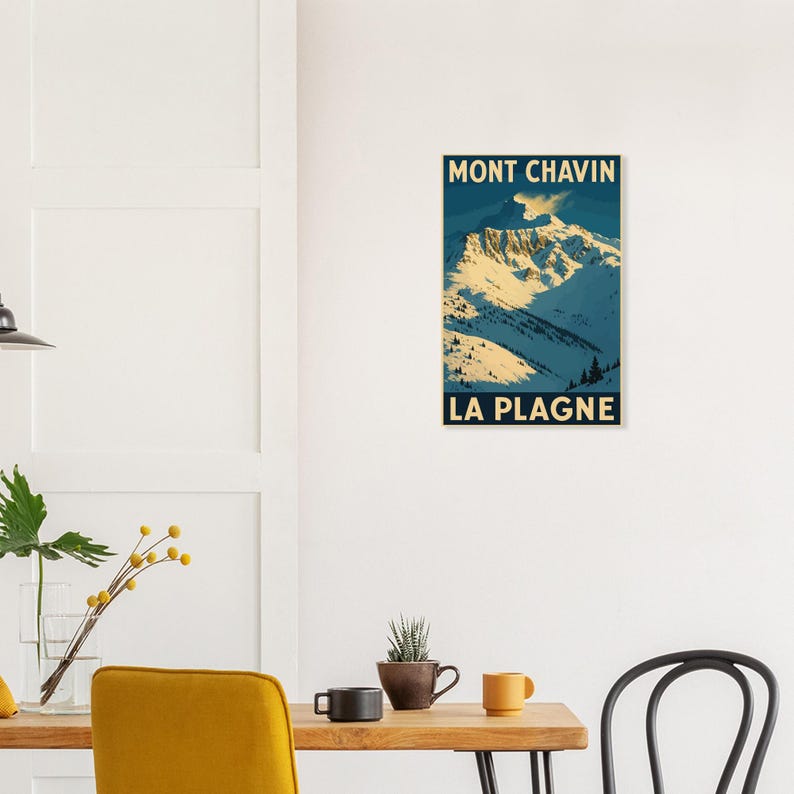 Affiche Le Mont Chavin, La Plagne, vue 2