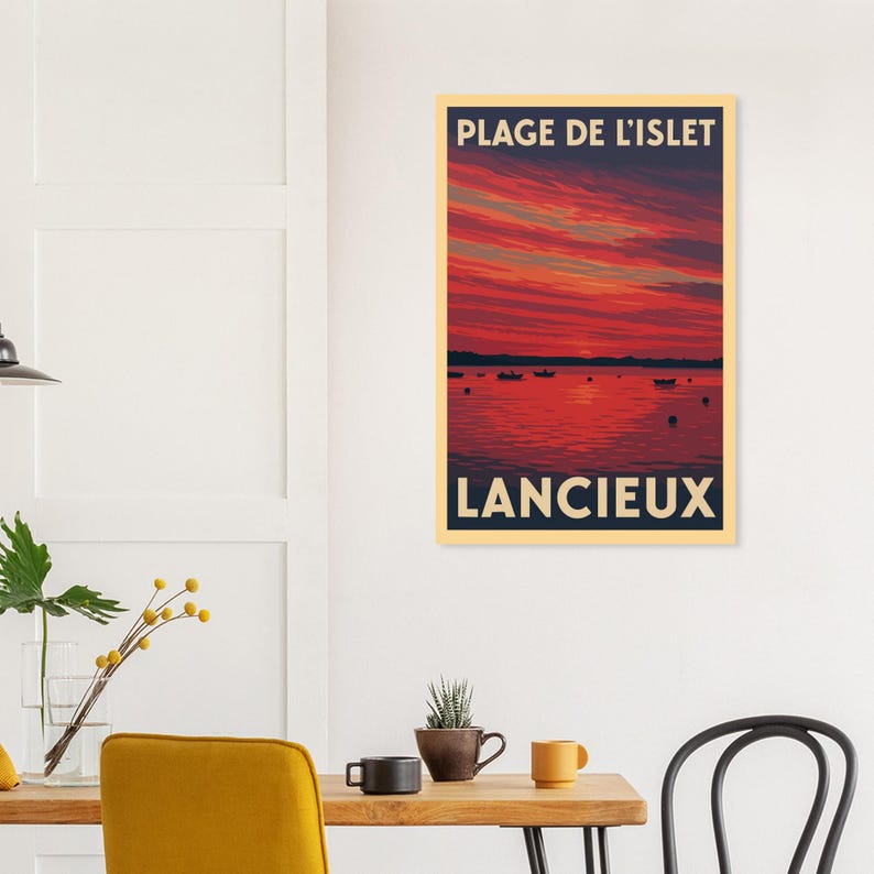 Affiche Coucher de soleil à Lancieux, vue 5