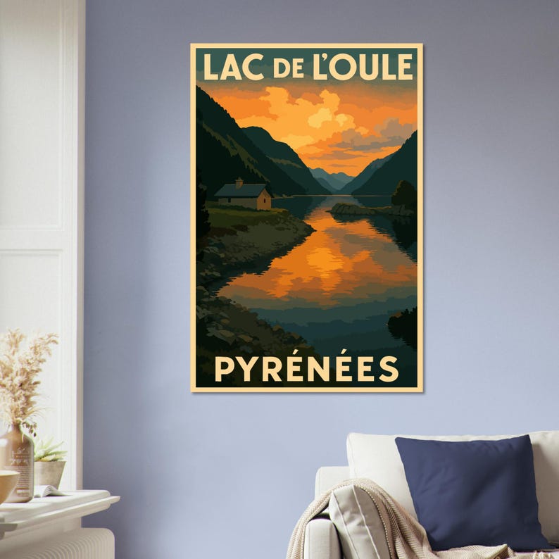 Affiche Le lac de l'Oule, vue 2