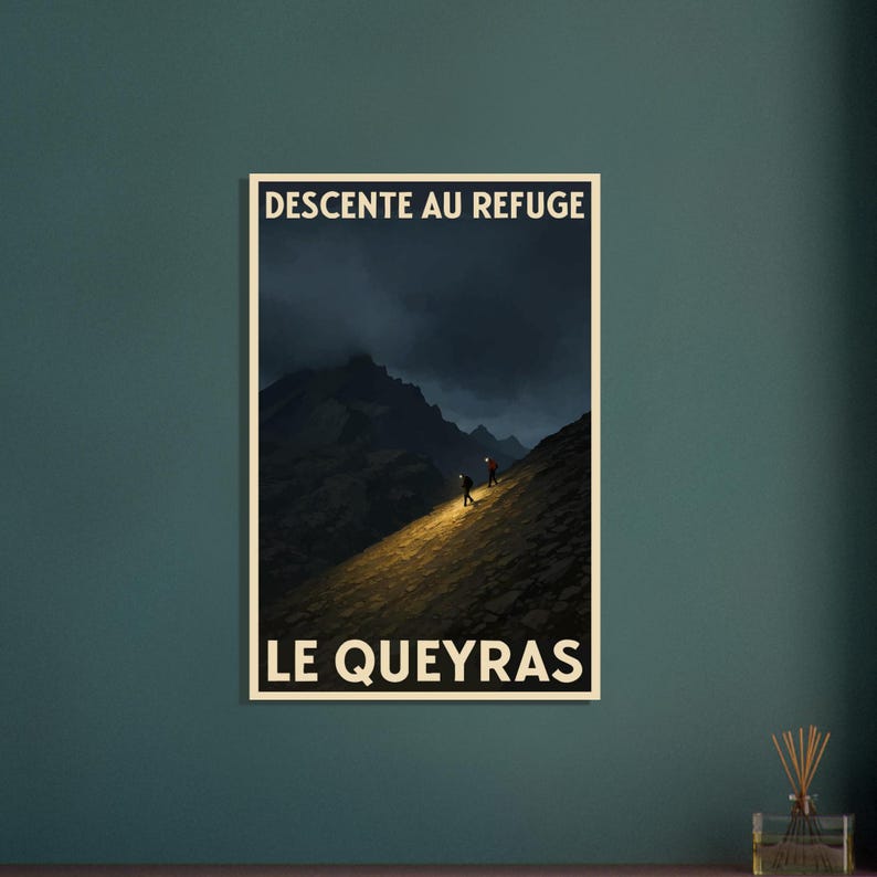 Affiche Descente au refuge, Queyras, vue 3