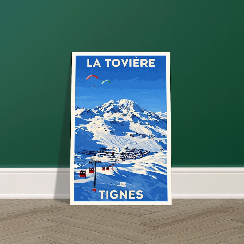 Affiche vintage La Tovière, Tignes