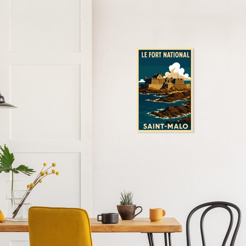 Affiche Saint-Malo, le Fort National, vue 2
