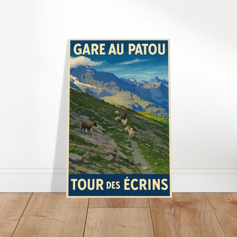 Affiche vintage Le Tour des Écrins