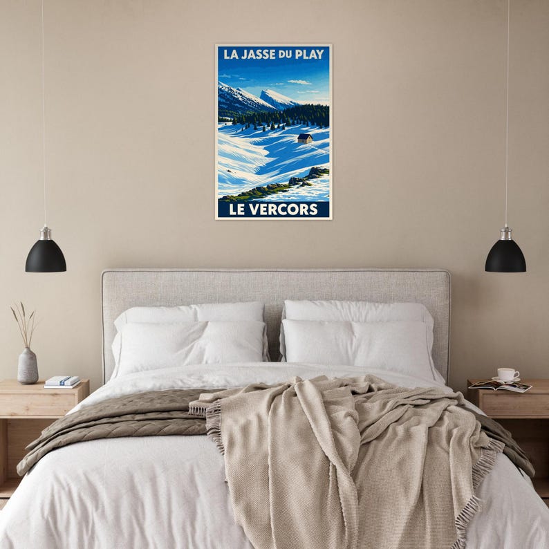 Affiche Chalet sous la neige dans le Vercors, vue 2