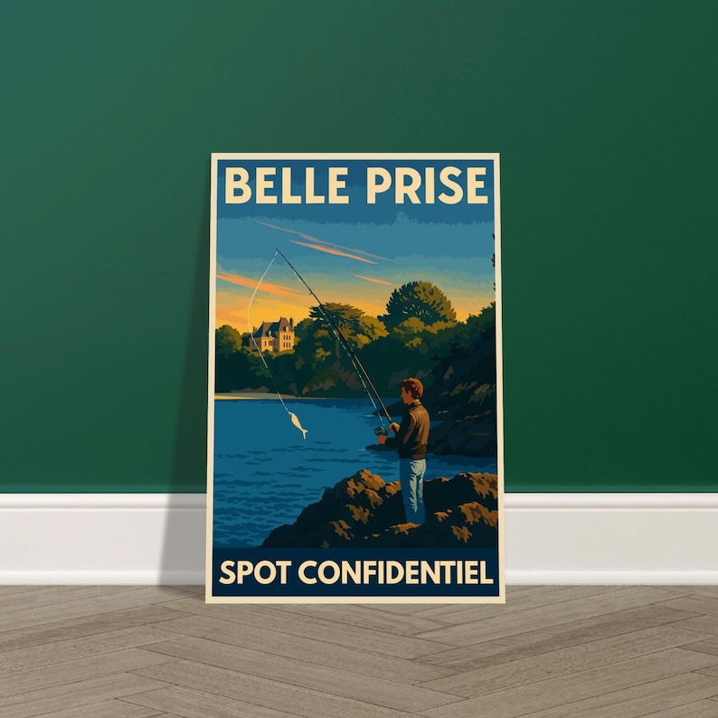 Affiche vintage Belle prise, spot confidentiel