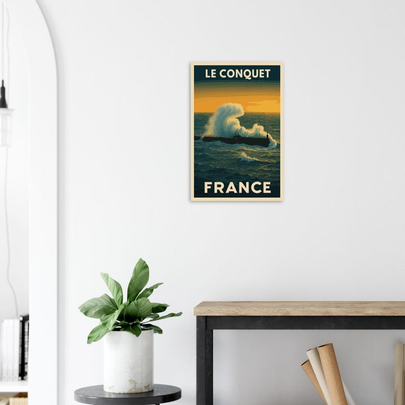 Affiche Le Conquet dans la tempête, vue 2