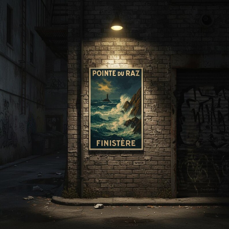 Affiche La pointe du Raz dans la tempête, vue 5