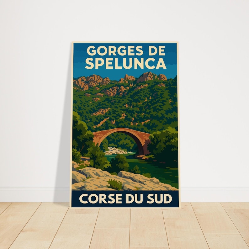 Affiche vintage Les gorges de Spelunca