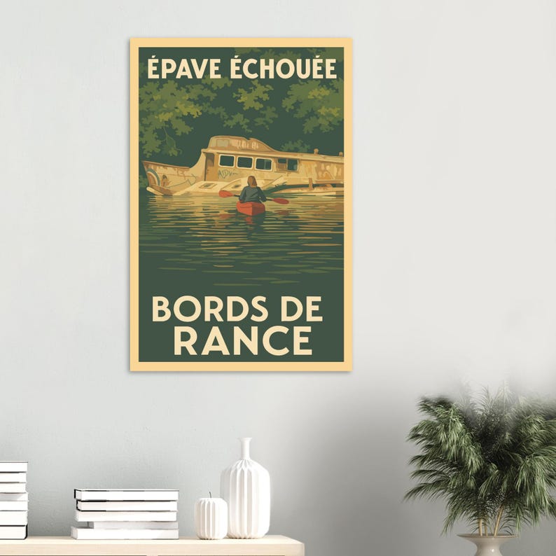 Affiche L'épave échouée, kayak sur la Rance, vue 5