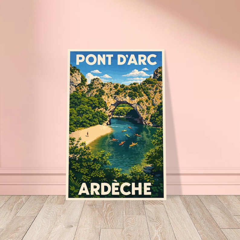 Affiche vintage Le Pont d'Arc