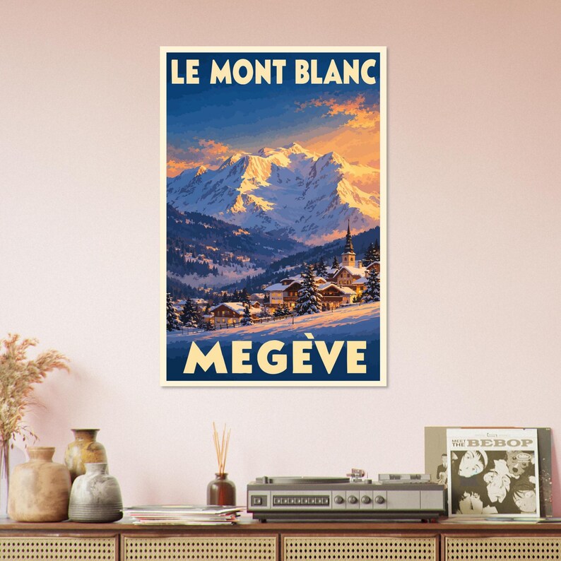 Affiche Megève et le Mont Blanc, vue 5