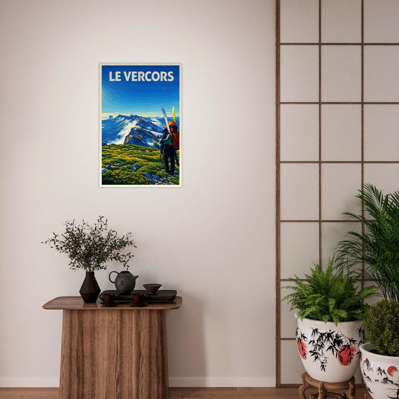 Affiche Ski de randonnée dans le Vercors, vue 2