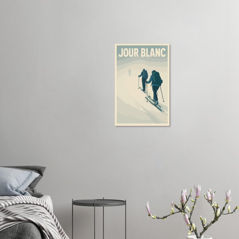 Affiche Ski de randonnée dans les Alpes, vue 3