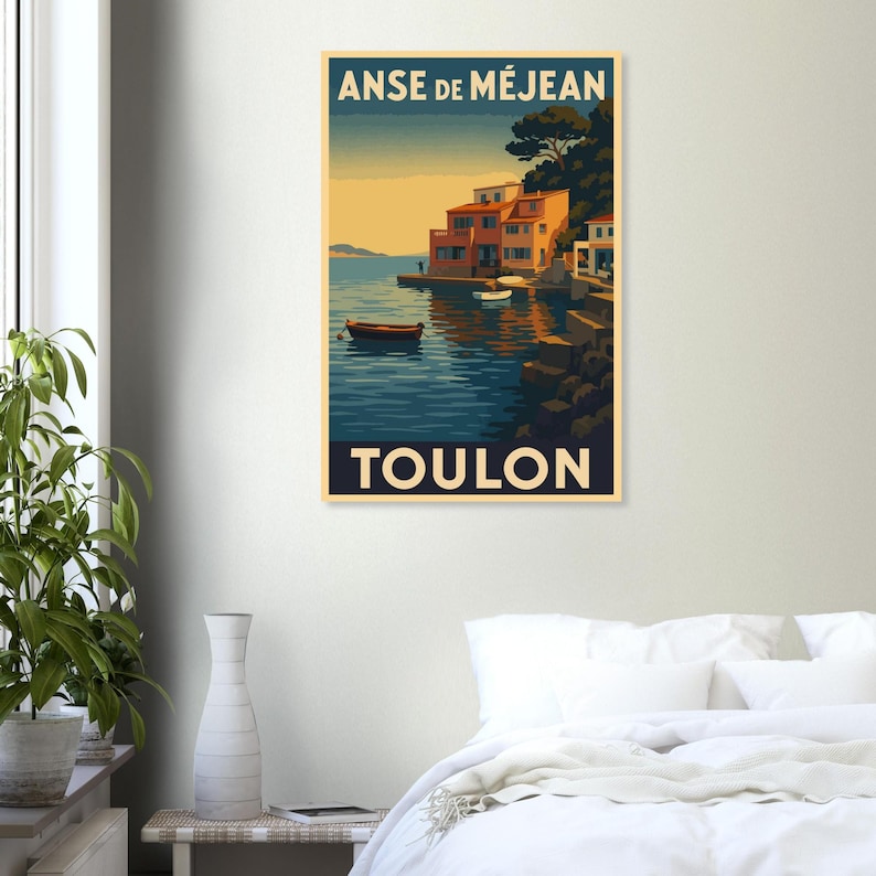 Affiche L'anse de Méjean, Toulon, vue 2