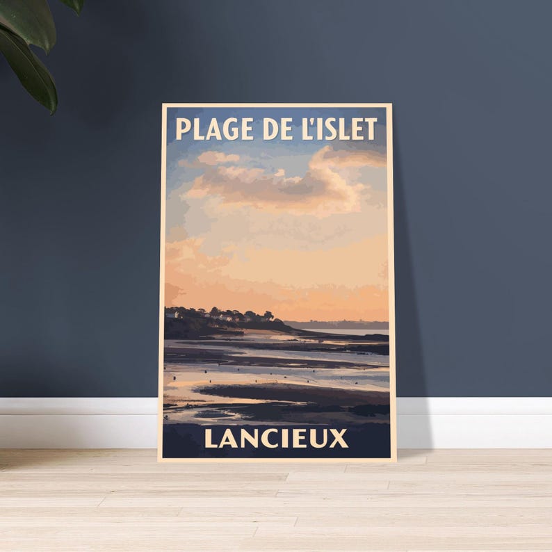 Affiche vintage Souvenir de Lancieux