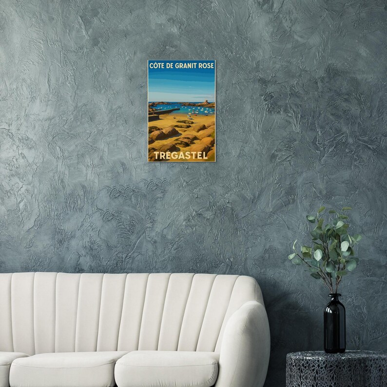 Affiche Trégastel, Côte de Granit Rose, vue 3