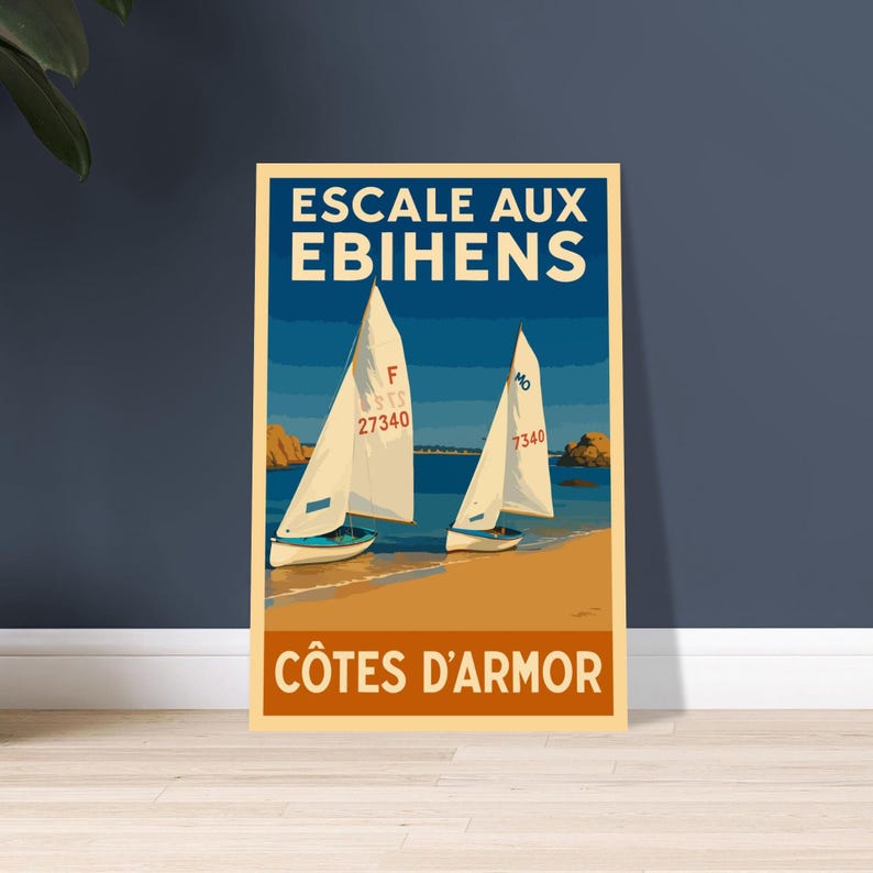 Affiche vintage Escale aux Ébihens