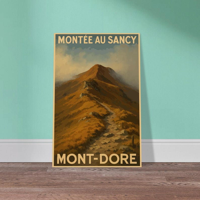 Affiche vintage La montée au Sancy