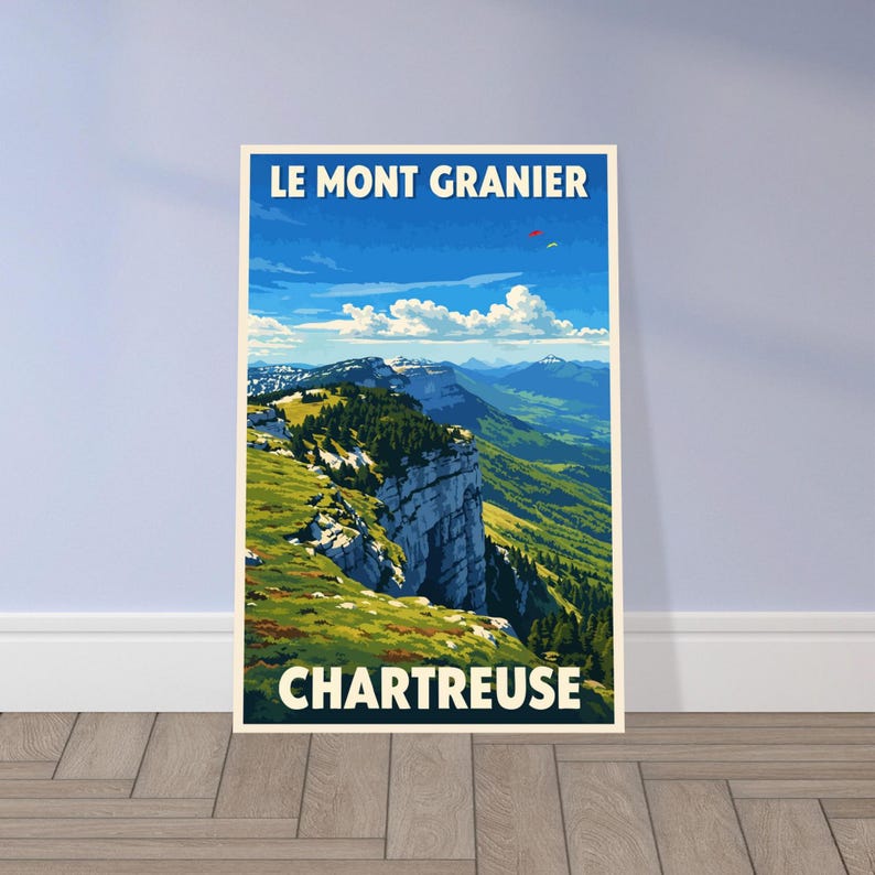 Affiche vintage Le Mont Granier en été
