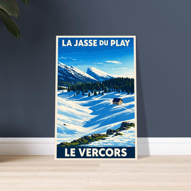 Affiche Chalet sous la neige dans le Vercors, vue 3