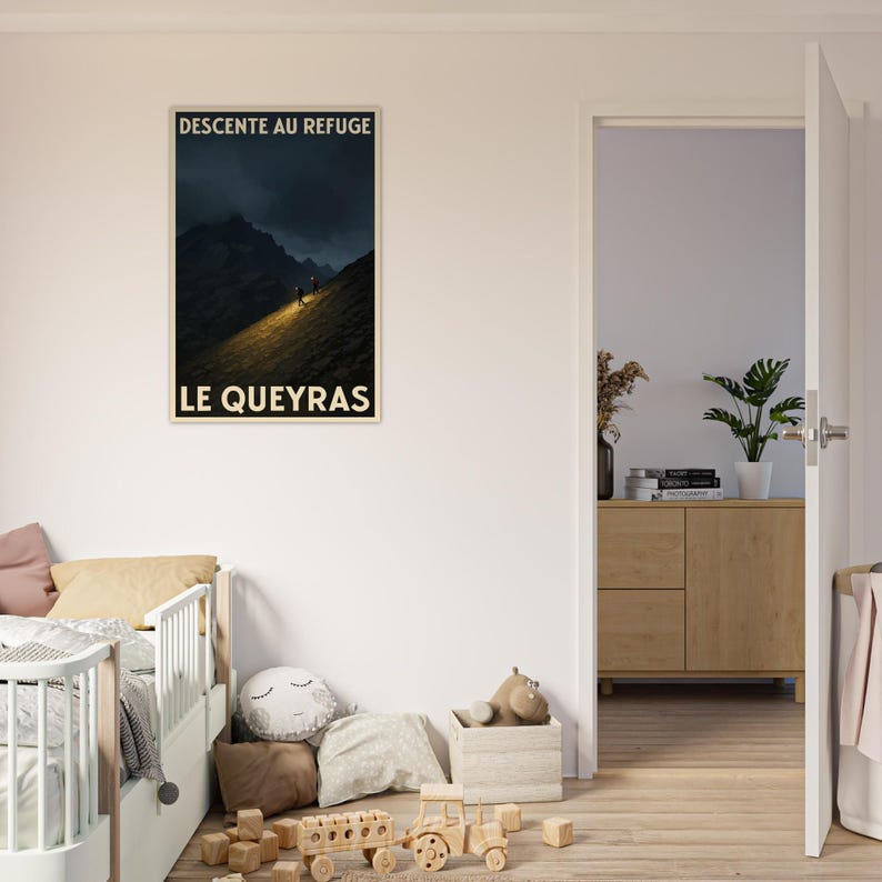 Affiche Descente au refuge, Queyras, vue 2