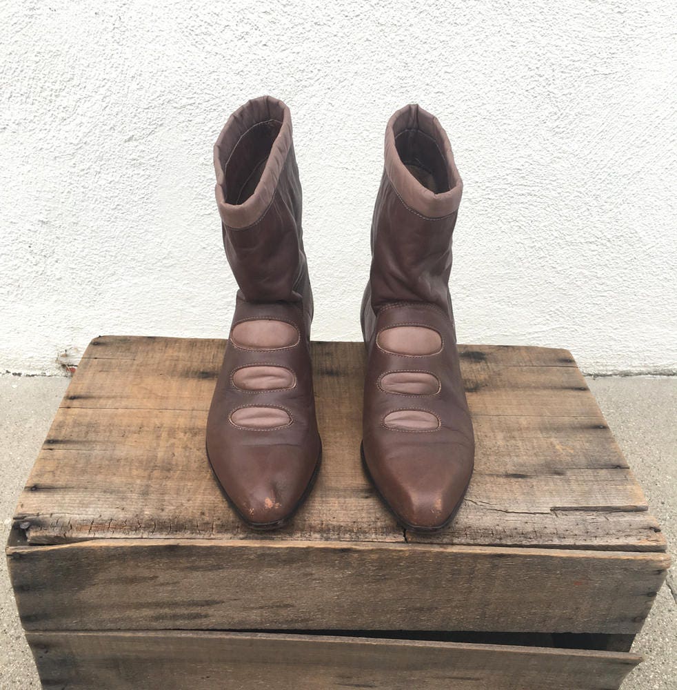 brown slouch riding boots