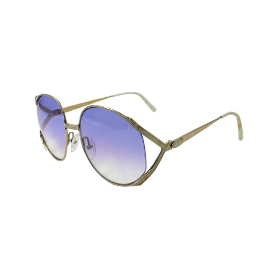 70's Butterfly CHRISTIAN DIOR Sunglasses Eyewear Gold Metal Frames Purple Lenses Designer High Fashion Boho Hippie Made in Austria