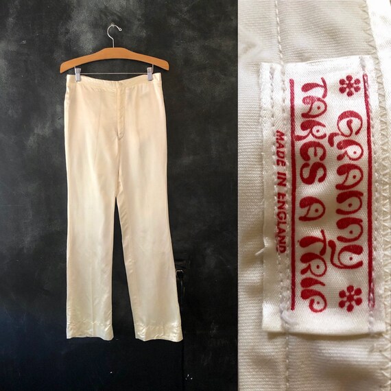 Iconic 1970's 60's White Satin Granny Takes a Trip