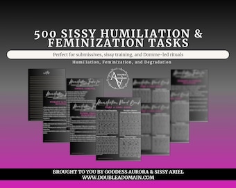 Sissy Humiliation & Feminization Tasks | 9,700 Word Bonus Guide | Digital Download