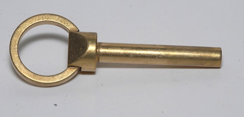 Rare Old Brass Skeleton Key Ring 1940's Antique KEY FOB RING (finding ...