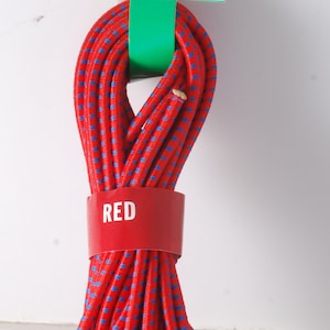 Raw Bulk Red  Bungee Cord 18 Ft For DIY Projects Etc 1/8&quot; Thickness New On Card