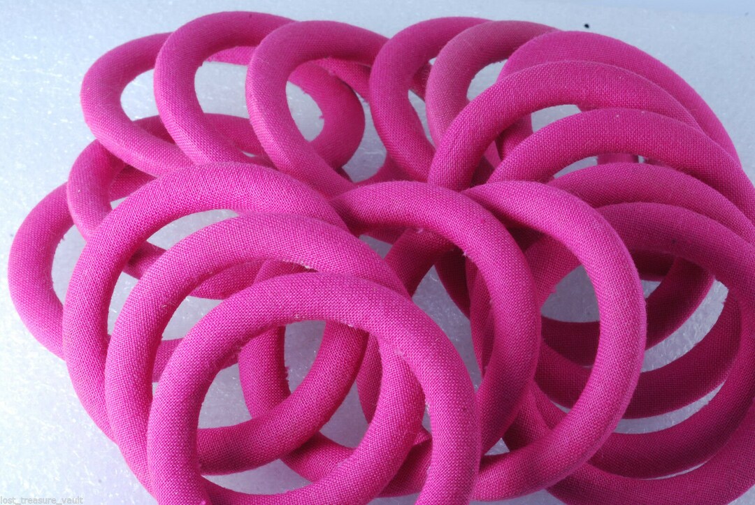 VTG Retro Lot 16 Pink Fabric Wrapped Metal Rings Sewing Fashion Jewelry ...