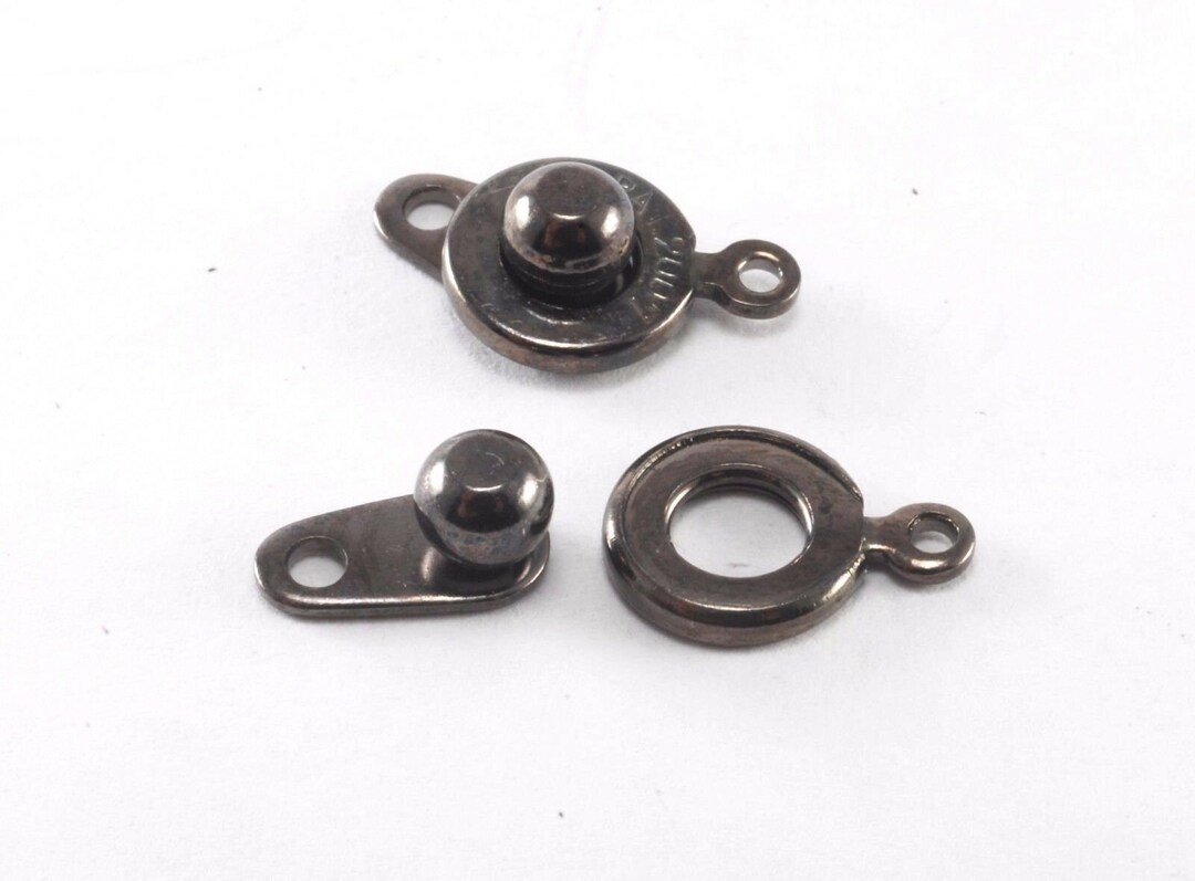 Ball and Socket Clasp Pair Pewter Metal 8mm 1 Strand Jewelry Making DIY