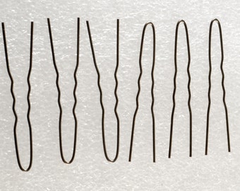 Set of 6 Vintage Black Hair Pins Bobby Pins FOrks Hair Accessories DIY