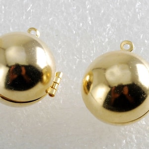Vintage Lockets Para Okrągła Kula Złocona Wisiorek Biżuteria Making