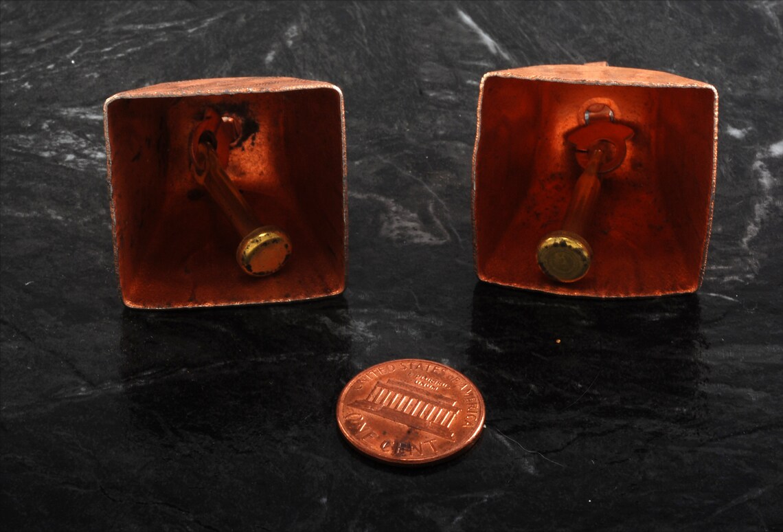 6 Copper Plated Cow Bells - 1-1/4 Inch Rectangular Bells For Crafts, Pets, Or Decor - View #3