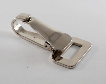 Vintage plateado correa pestillo gancho cierre de resorte DIY nuevo stock antiguo.