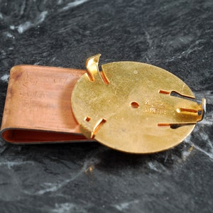 DIY Old Vintage Money Clip Round Raw Brass & Copper Plated Steel Setting New Old Stock 35mm Setting