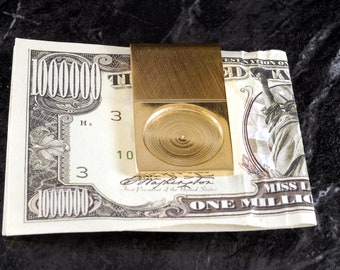 DIY Money Clip Latón chapado en oro sostiene níquel New Old Stock. Ajuste de 20 mm.