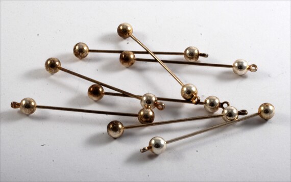 Lot Of 4 Vintage Silver Plated Brass HEX Ends Collar Bars Steampunk DIY A1
